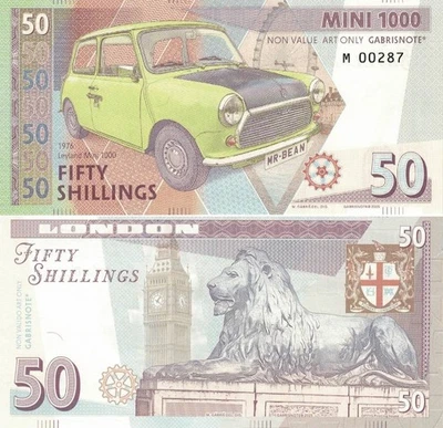 England 50 Shillings 2025 Fantasy Mini Cars Mini Cooper UNC Gabris Matej M 00287 - Image 1 of 4