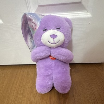 Cuddle Barn Purple Plush Bear with Starry Nightcap Battery-Operated