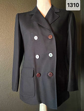 Vintage Made In The USA Talbots Petites Women s Black Double Breasted Blazer