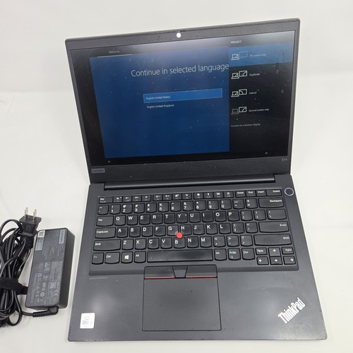 Lenovo ThinkPad E14 14" Intel i5-10210U 1.6GHz 8GB Windows 10 Pro W/ Charger - Afbeelding 1 van 24