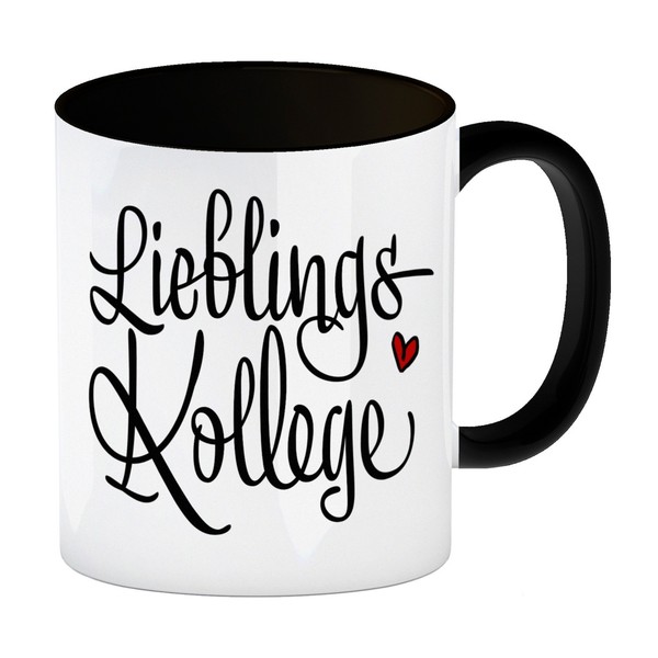Lieblingskollege Kaffeebecher Henkel Und Innenseite Schwarz-image