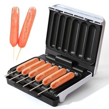 Hot Dog Cooker, Hot Dog Machine with Non-stick Coating Plate, Hot Dog Maker T...