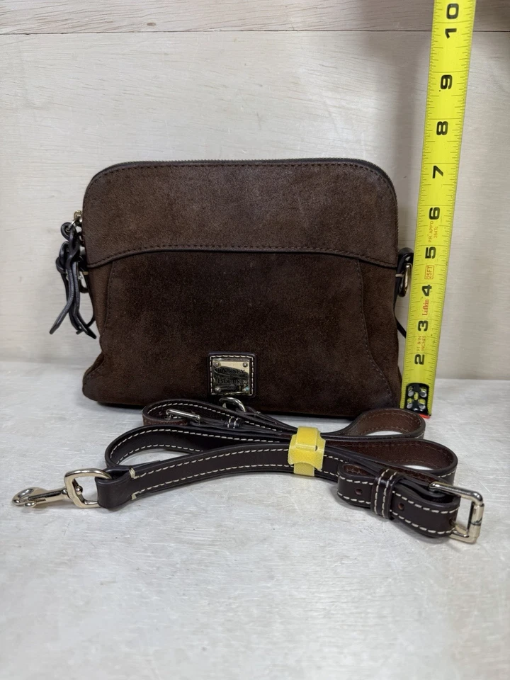 Dooney & Bourke BROWN Suede Cameron Crossbody Handbag Rare - Image 4 of 4
