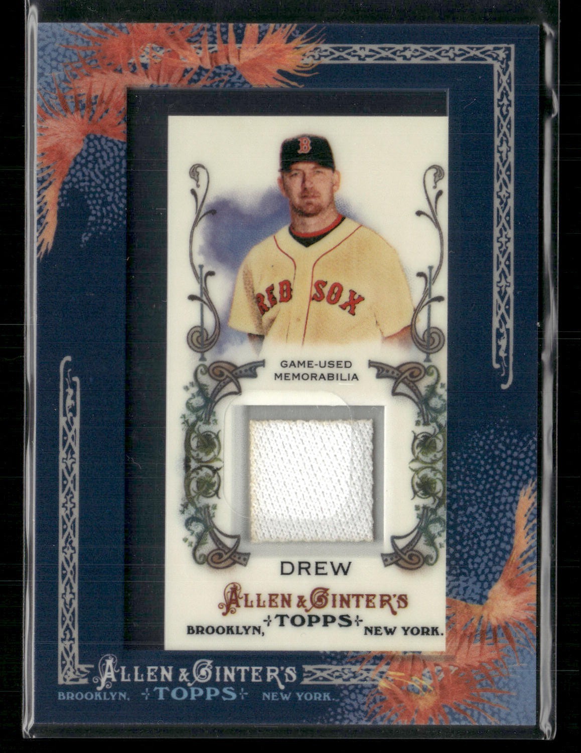 J.D. Drew 2011 Topps Set-Break Allen & Ginter's Framed Mini Relics #AGR-JDD