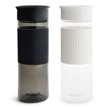 Munchkin Miracle 360 Spill-Proof Sippy Cups, 24oz, 2-Pack, Black/White