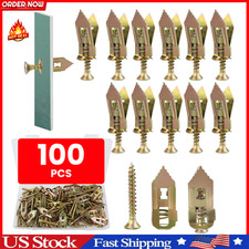100Pack Self Drilling Drywall Anchors with Screws, Suitable for Tv, Cabinets