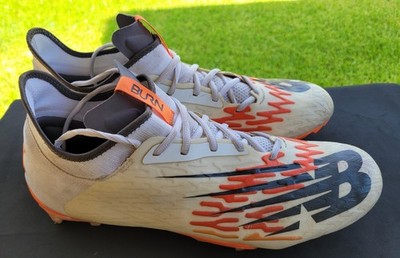 New Balance Burn X3 White Orange Men's Lacrosse Cleats Size 14 BURN