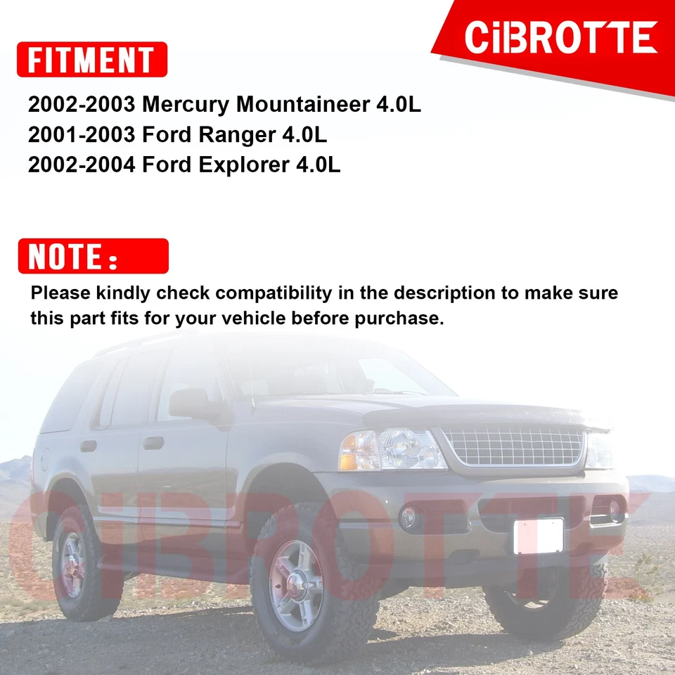 Juego de 2 piezas de cubierta de válvula de aluminio para 02-04 Ford Explorer 02-03 Mercury Mountaineer Foto 3 de 4