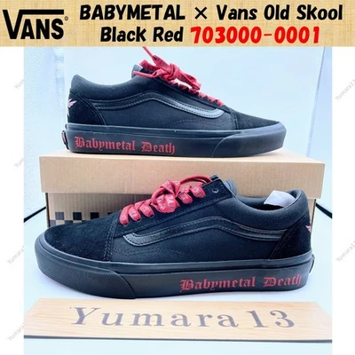 BABYMETAL × Vans Old Skool Schwarz Rot 703000-0001 Herren Gr.
