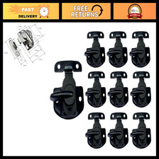 10 Pack Flat Black Cam-Action Windows Sash Lock Keeper - Durable Security Solu