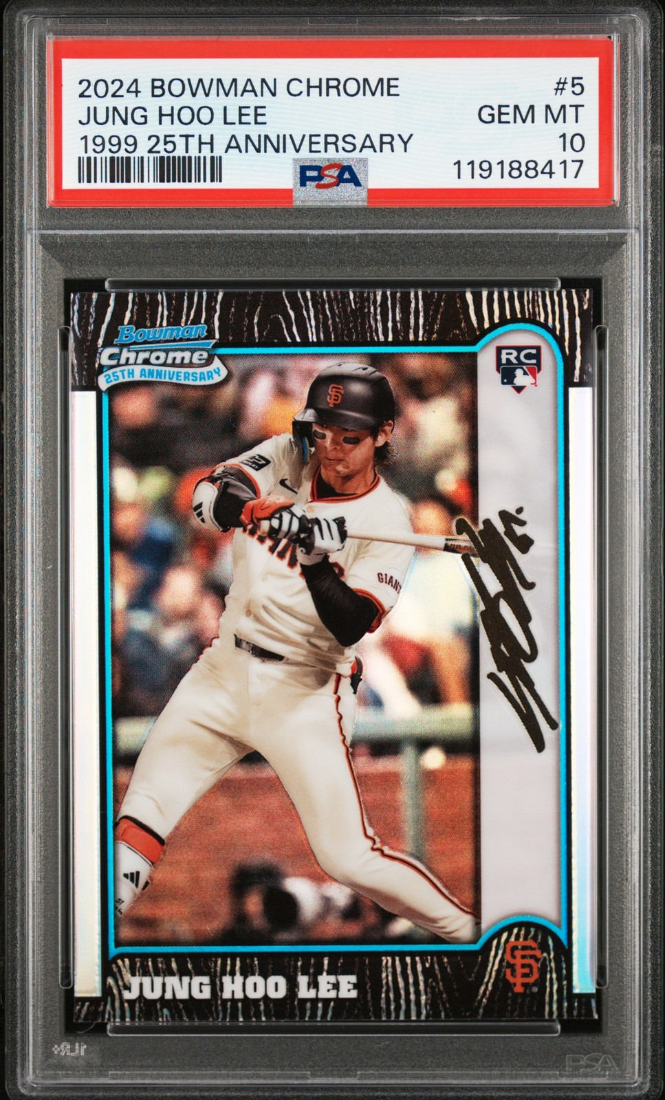 2024 Bowman Chrome Jung Hoo Lee 1999 Bowman Chrome 25th Anniversary - PSA 10