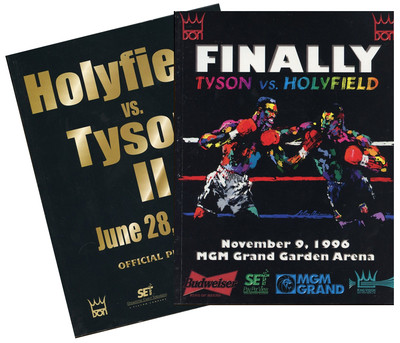 1996-7 Mike Tyson vs. Evander Holyfield I & II - Onsite Boxing Fight Program (2)
