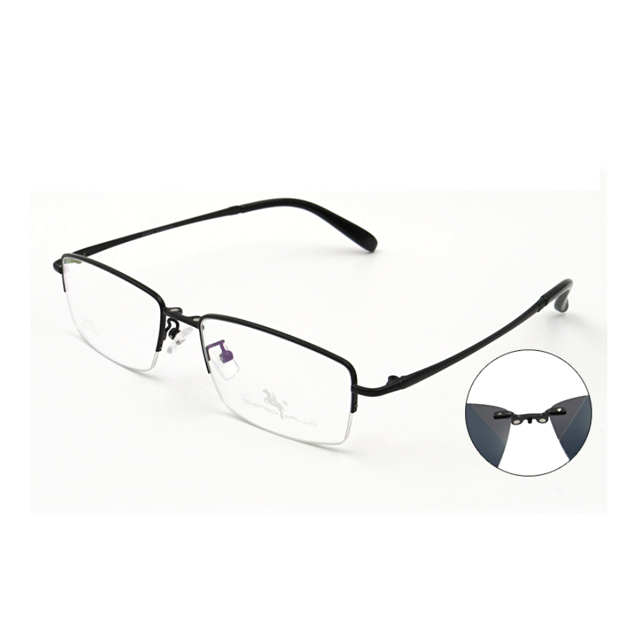 New Polarized Clipon Sunglasses Half Rimless Eyeglasses