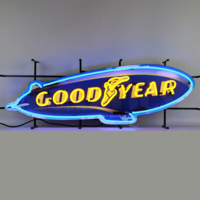 Neon Sign Goodyear Blimp Tires 41'' Dads Garage wall lamp Aviation Advertising