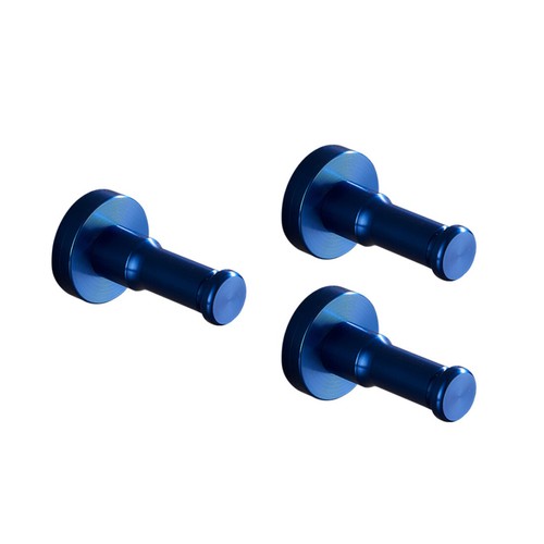 3Pcs Colour Aluminum Single Hook Hat Coat Clothes Door Bathroom Wall Hook Hanger - Picture 19 of 19
