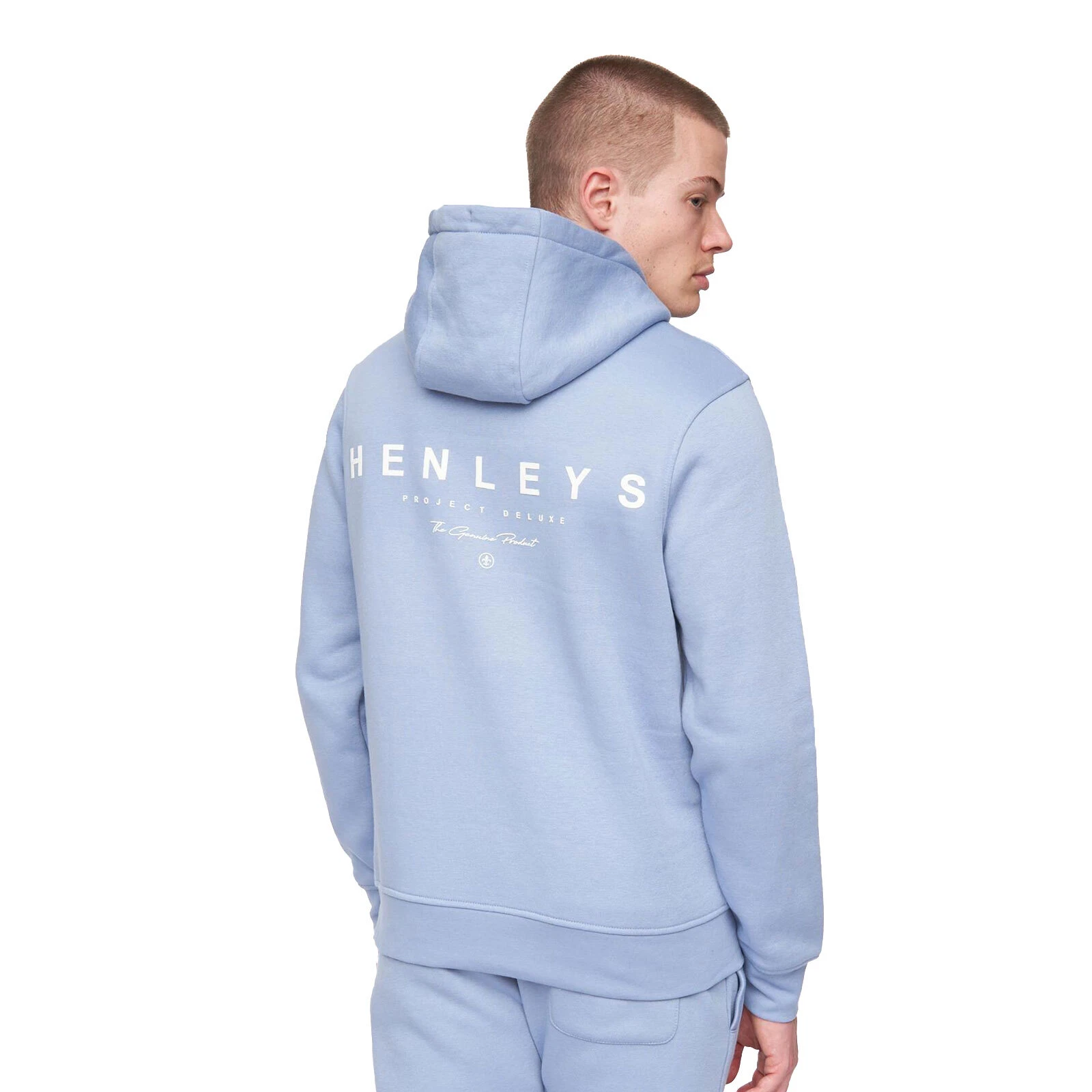 VETEMENTS Felpa con cappuccio Henleys Metafone uomo casual designer moda calda blu