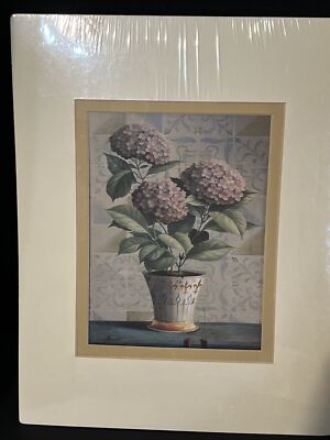 fabrice de villeneuve print of hydrangeas  11 x 14 