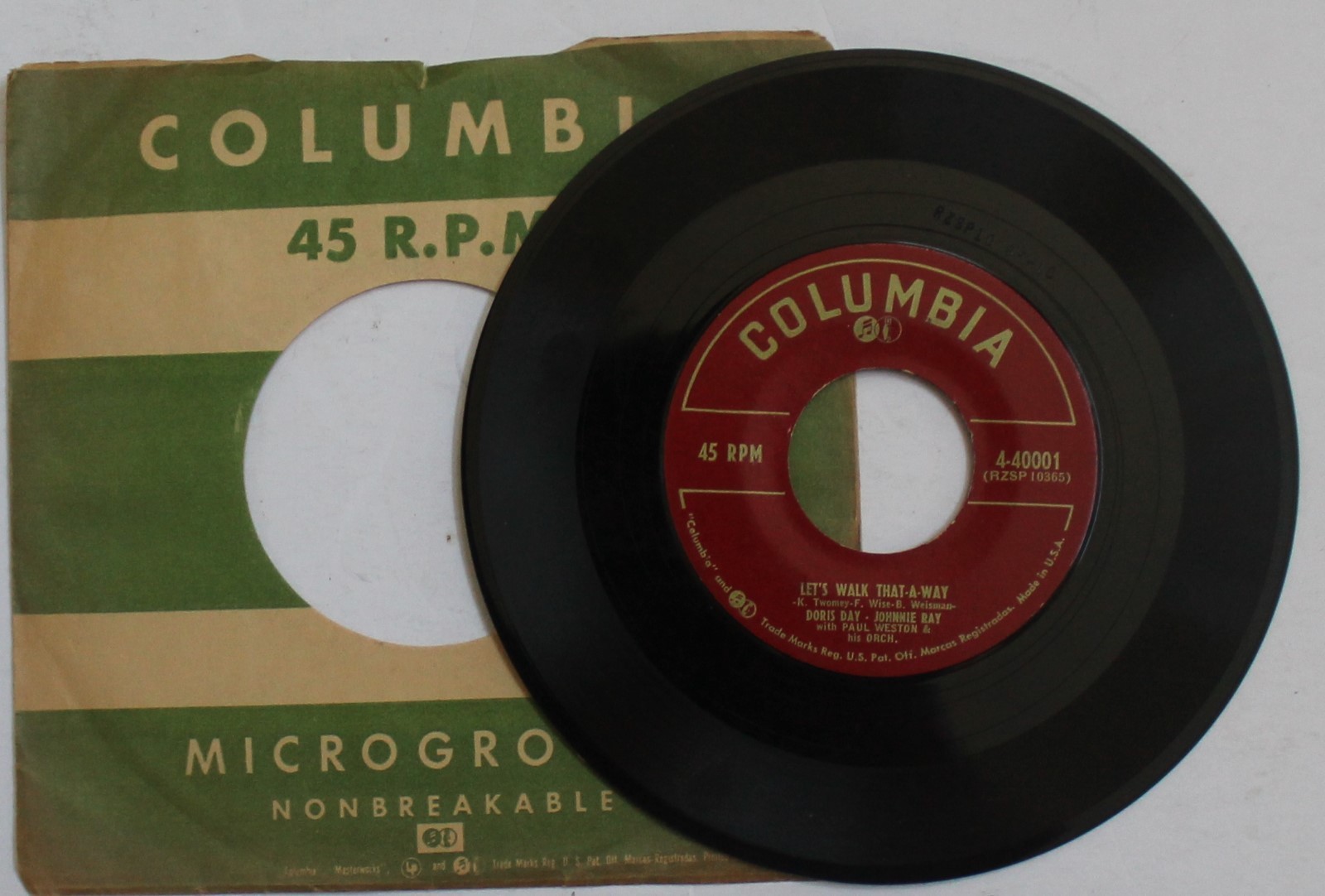 Let's Walk ThatAWay / Candy Lips DORIS DAY & JOHNNIE RAY 45 1953 Columbia eBay