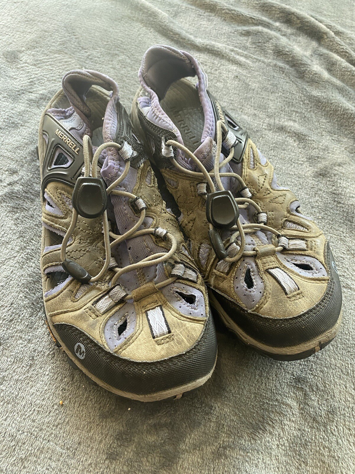 Merrell scarpa acqua donna 8 tortora viola castello roccia sandalo Vibram Unifly escursionismo