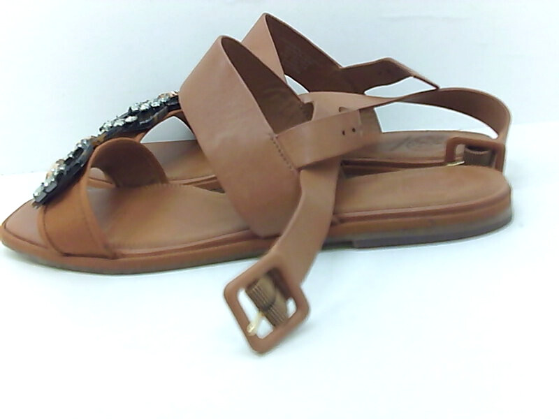 Tory Burch Frauen Delaney Offener Zeh leger Leder Flache Sandalen Braun Groesse Tory Burch Frauen Delaney Offener Zeh leger Leder Flache Sandalen Braun Groesse