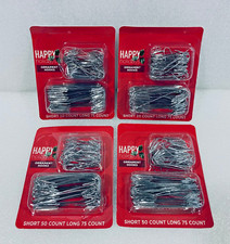 Lot Of 4 New -Happy Holidays Silver 200 Short/300 Long Ornament Hooks, 500 Total