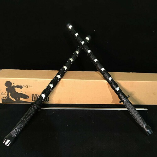 Black Widow Electric Staff Weapon Metal Cosplay Prop 66CM Black Grey&Silver Blue