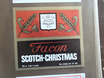 FACON BREWERY SCOTCH CHRISTMAS BELGIAN BEER LABEL
