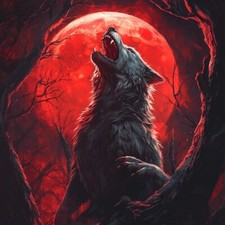 Wall decal sticker werewolf howling wall sticker 18 x 18 cm large