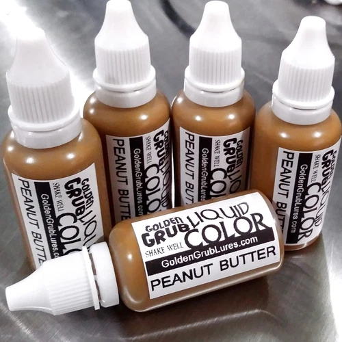 NEW 1 OZ. PEANUT BUTTER Liquid Color Fishing Soft Plastic Lure Making plastisol