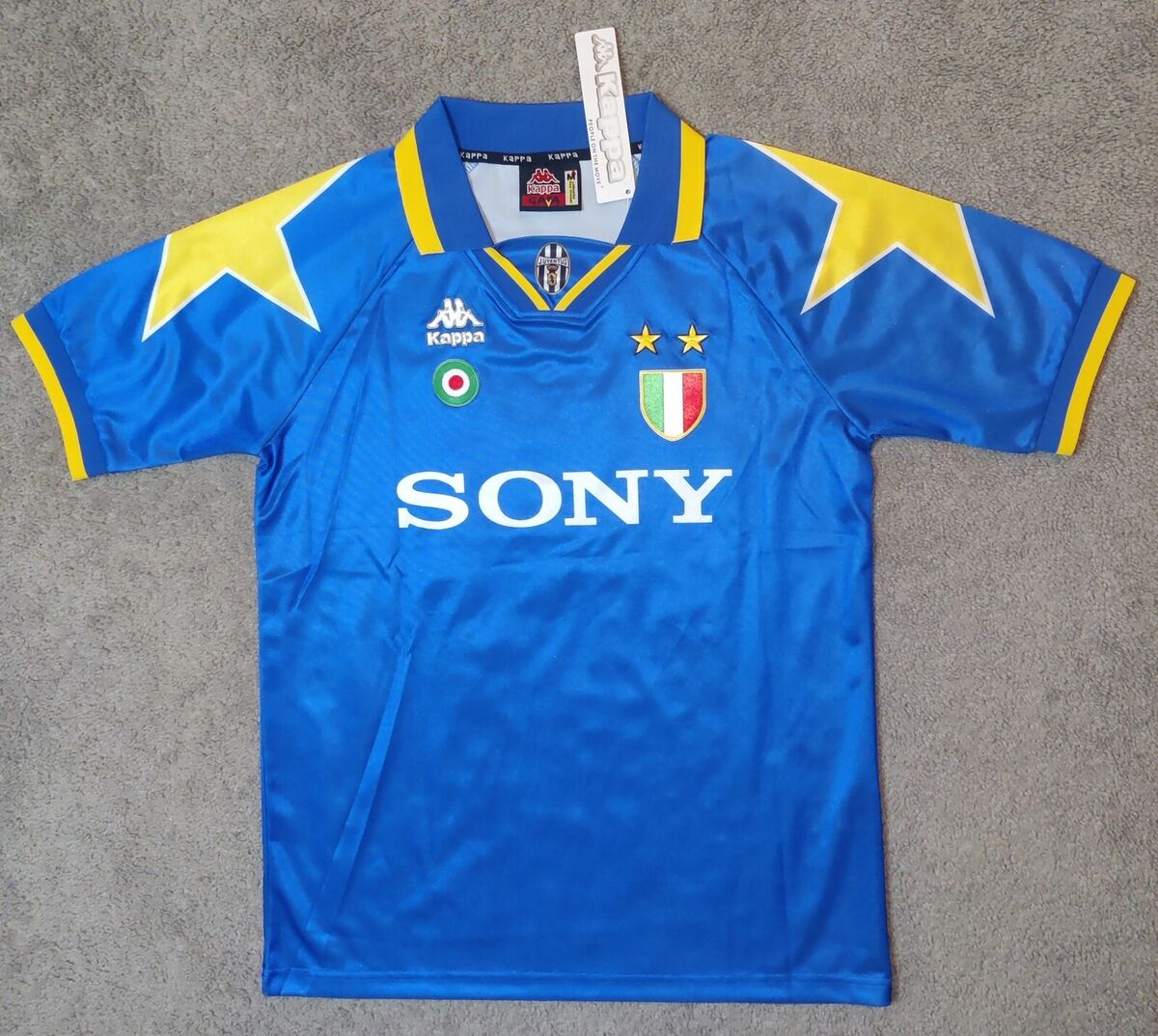 Juventus 1995/96 Away Del Piero 10 Kappa Retro Soccer Futbol Juventus 1995/96 Away Del Piero 10 Kappa Retro Soccer Futbol