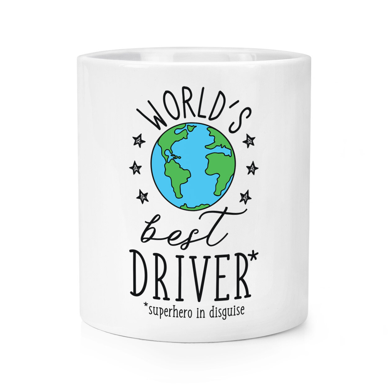 World's Best Driver Makeup Brush Pencil Pot Funny Joke Favourite Racing Car
