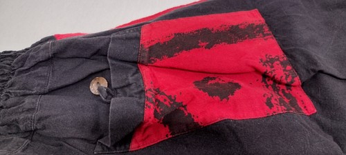 Pantaloncini Yoga Thailandia Rosso Cargo Cotone STILE HAREM ANNI 80 90 THAI xs Small Uomo - Foto 17 di 20