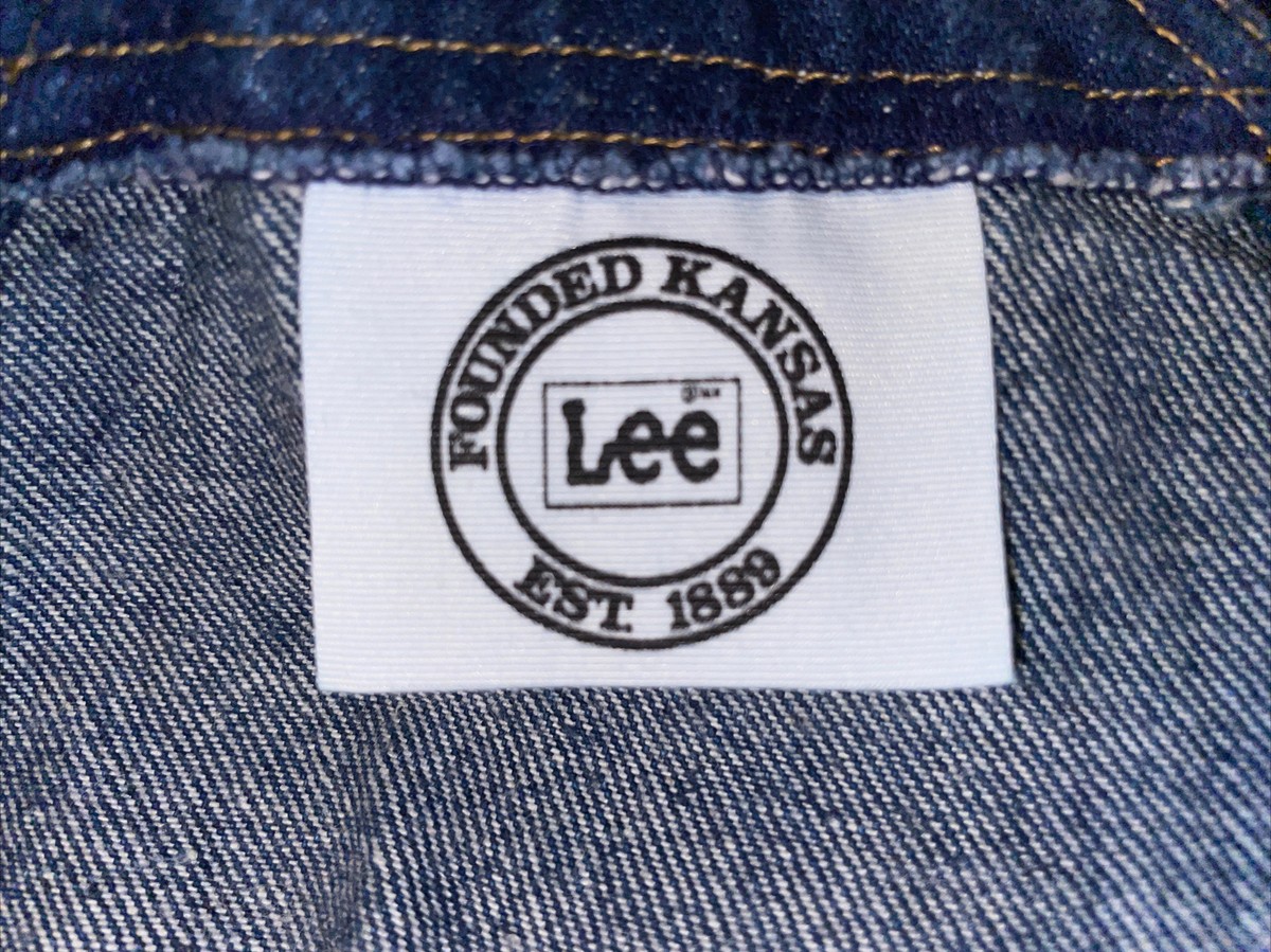 Vintage Lee Womens Denim Bib Overalls Button Front Taper Leg Size