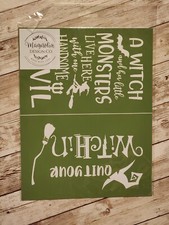 MDC DIY Adhesive Reusable Silkscreen Stencil "A Witch Her Little Monsters "