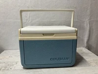 COLEMAN FlipLid Light Blue 5 QT Personal COOLER Lunch Box 6 Pack Ice Chest 5205