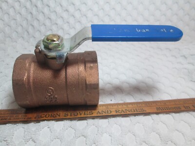 American Valve Milano Co. 2'' Forged Brass Ball Valve, 125S 400 WOG new
