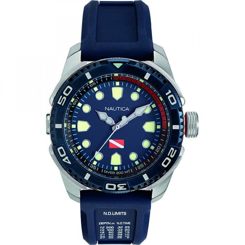 Orologio Uomo NAUTICA TARPOON DIVE NAPTDS902 Silicone Blu Sub 200mt | eBay