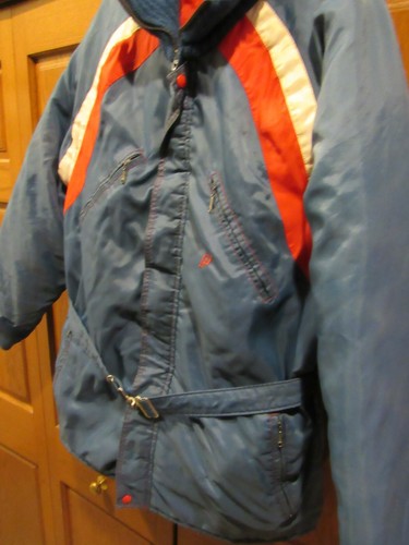 Vintage 60's 70's Polaris Red white & blue Snowmobile Jacket Coat Adult size XL - Picture 6 of 9