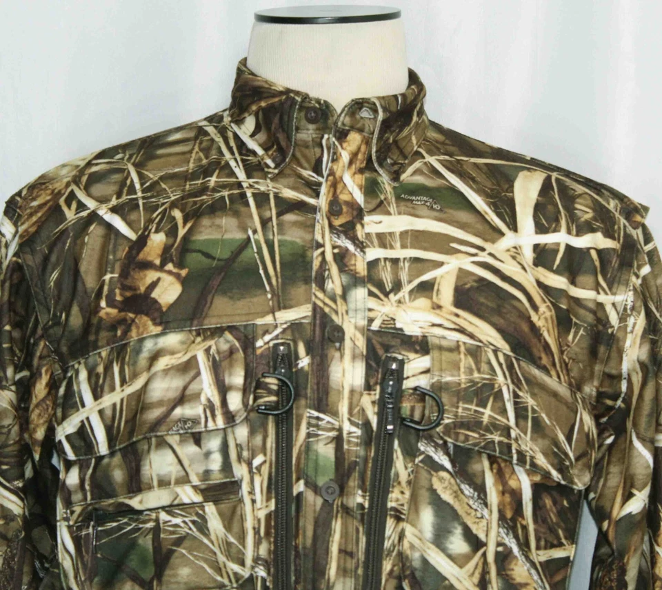 Cabelas Hunting Advantage Max-4 HD Camo Waterfowl Button Shirt Mens Size M - Image 2 of 4