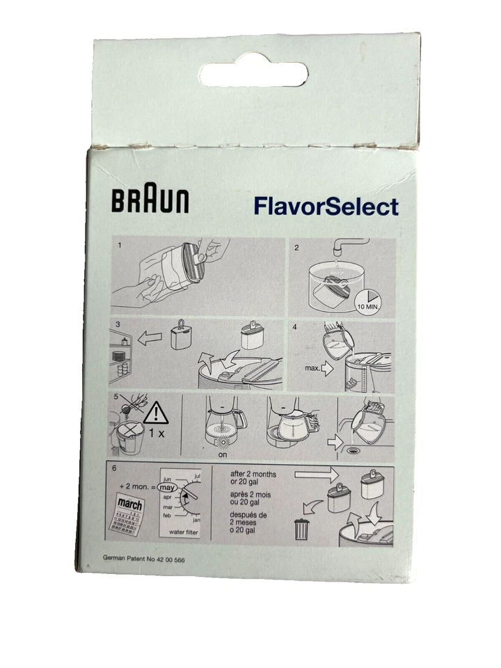 Braun Water Filter KWF1 KFT16 New Sealed Flavorselect Cartridge - Image 2 of 4