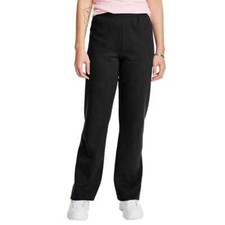 Hanes Women's EcoSmart Fleece Sweatpants with Open Bottom Legs 5X Black