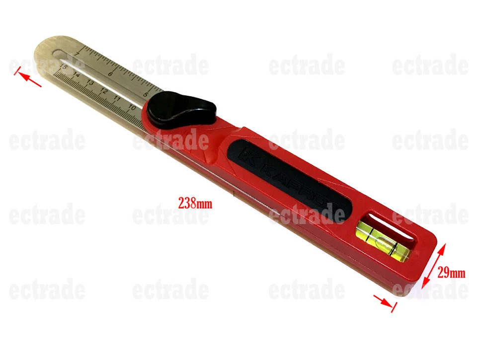 #301 Stainless steel KAPRO T-Bevel ruler accurate angle 15-75 Degree 3/16(5mm)  - Image 3 of 4