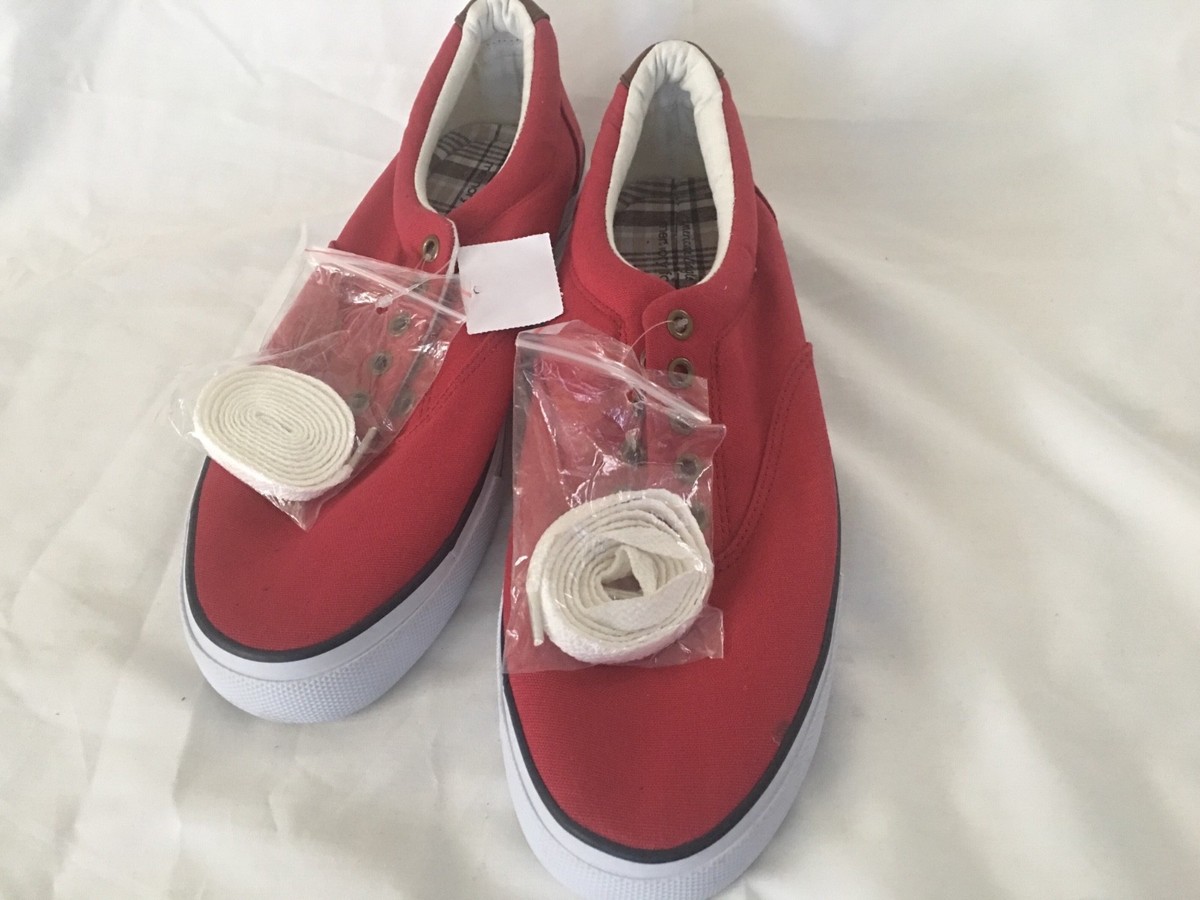 Tennis Shoes American Eagle Memory Foam Shoes Mens Red Canvas