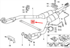 BMW 7 E38 Auspuffanlage Crossover 18301436756 1436756 NEUES ECHTES