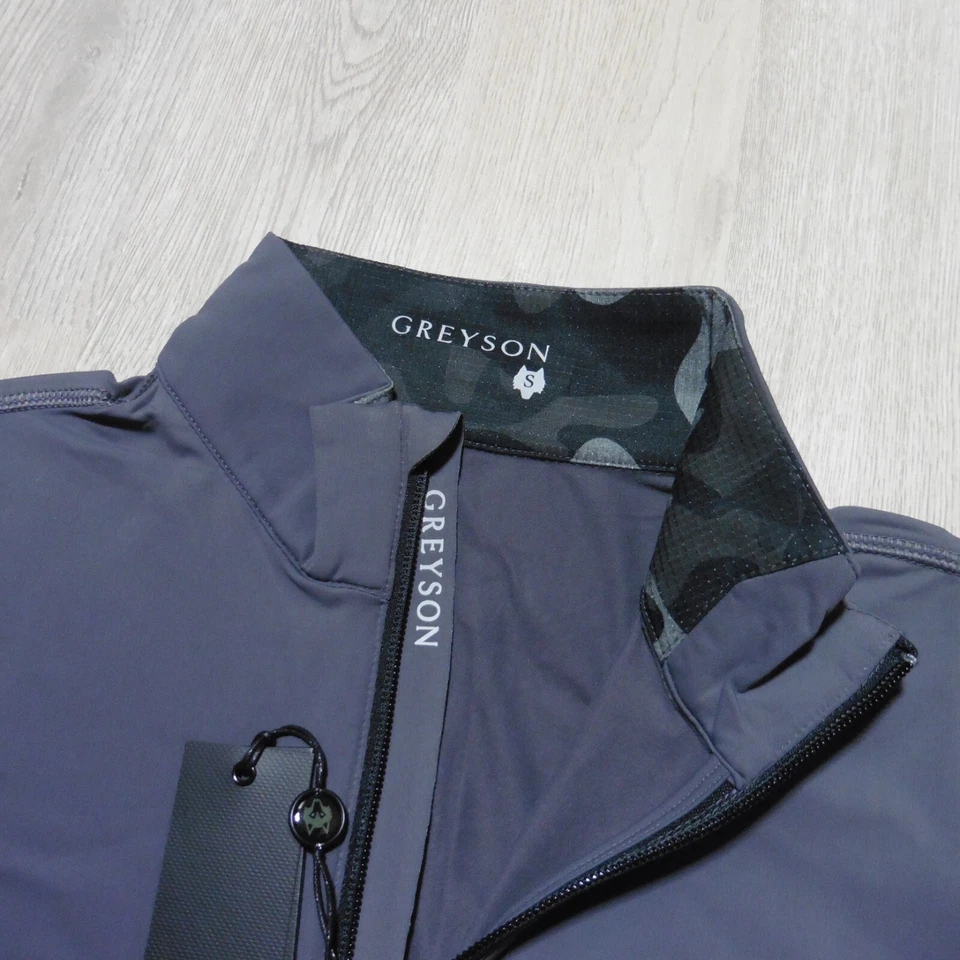 GREYSON Mens S SMALL TATE MOCKNECK 1/4 ZIP PULLOVER STINGRAY GREY GOLF MCLSCK94 - Image 4 of 4