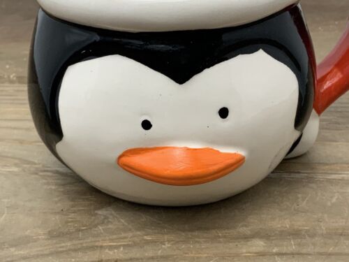 Tazza Vintage Royal Norfolk Natale Pinguino Bianco Nero Rosso Tazza Ceramica Dipinta a Mano - Foto 11 di 22