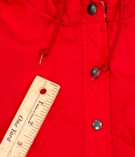 Vintage 90s Nike Swoosh Rain Jacket Men Size XL Red 1/4 Snap Windbreaker Red - Picture 17 of 21