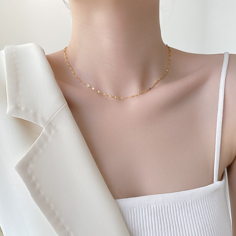 Collar cadena mujer cadena mujer elegante belleza moda idea de regalo