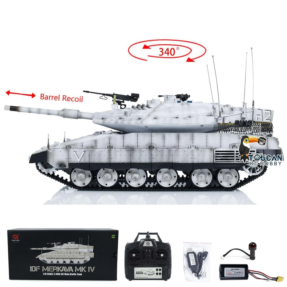 Heng Long 3958 RC Main Battle Tank 1/16 IDF Merkava MK IV Remote Control Tanks - Image 4 of 4