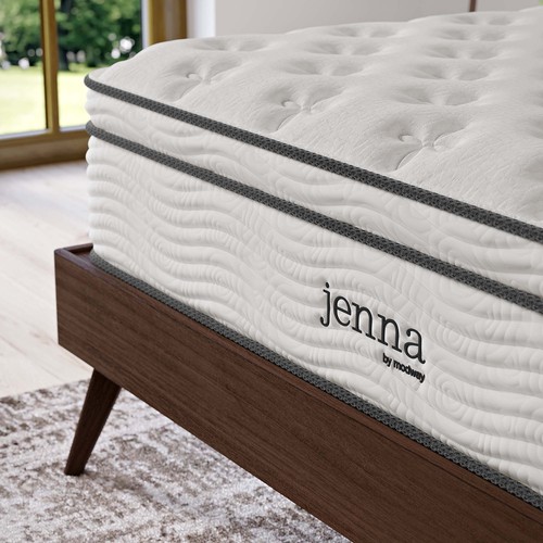 Modway Jenna 12" Innerspring and Foam California King Mattress in White - Picture 9 of 10